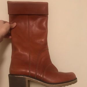 Vintage Blondo shearling campus boots size 10